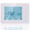 Radio thermostat, elegant, snow-white 100 meter range with large touchscreen LCD display for turning the boiler on and off 