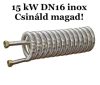 Do-it-yourself heat exchanger sale! 15 kW can be made at home from a DN16 inox throat pipe with a 3/4" connector