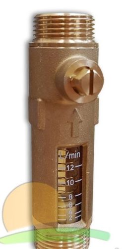 Flow meter flow meter brass 2-12 l/p 1" KK external thread adjustable flow quantity meter