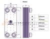 Lemezes hőcserélő 70 lemezes 2400kW 2” külső csatlakozással Ba-115-70