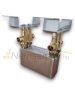 Plate heat exchanger 12 plates 25kW 3/4" external connection with support structure 