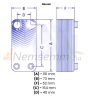 Plate heat exchanger 20 plates 45kW with 4x3/4" external connection