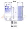 Plate heat exchanger 30 plates 65kW power with 4x3/4" external connection