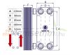 Lemezes hőcserélő 34 lemez 135kW 1" külső csatlakozással