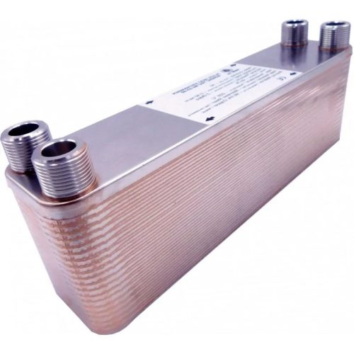 Plate heat exchanger with 40 plates 165kW 4x3/4" external connection