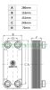 Plate heat exchanger 60 plates 255kW with 3/4" external connection