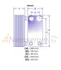 Plate heat exchanger 20 plates 125kW 4x1 1/4" with external connection