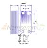 Plate heat exchanger 30 plates 175kW 4x1 1/4" with external connection