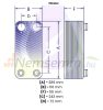 Plate heat exchanger with 20 plates 125kW 4x1" external connection