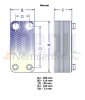 Plate heat exchanger with 30 plates 175kW 4x1" external connection