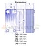 Plate heat exchanger with 50 plates 285kW 4x1" external connection