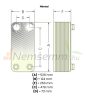 Plate heat exchanger 100 plates 526 mm long 1100kW 4x1 1/2" with external connection