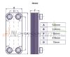 Plate heat exchanger with 20 plates 220kW 4x11/4" connection