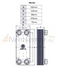 Plate heat exchanger 30 plates 330kW 4x1 1/4" with external connection