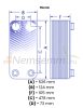 Plate heat exchanger 40 plates 440kW 4x1 1/4" with external connection