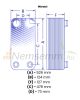 Plate heat exchanger 50 plates 550kW 4x1 1/4" with external connection