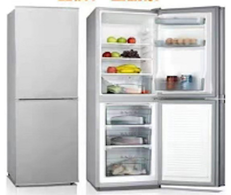 Refrigerator 172 liter 12V direct current design fridge freezer for solar systems, among others