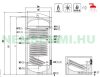 Melegvíz tároló - Cordivari Bolly 2ST WB500 2 hőcserélős álló 500L indirekt bojler