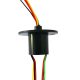 Slip ring rotary contact 2A 6-wire, large flange against cable twisting, e.g. camera, robot, wind wheel, wind turbine, with gold-plated contacts.