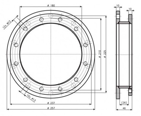 Drazice boiler cleaning opening narrowing flange 225/210 converter