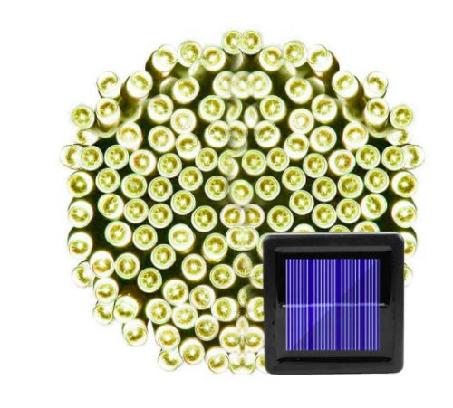 Solar String Lights 12 Meters 100 Pcs White LED Outdoor Lighting Waterproof Christmas Decoration 8 Modes Solar Lighting