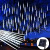 Solar Meteor Light String 30cm LED Cold White Outdoor Lighting Waterproof Christmas Decoration Solar Meteor Shower Light