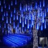 Solar Meteor Light String 30cm LED Blue Outdoor Lighting Waterproof Christmas Decoration Solar Meteor Shower Light