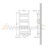 Towel radiator 400x800 mm single row - curved white, with central connection