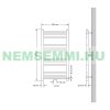 Fürdőszoba radiátor 500 x 800 mm króm egyenes, központi csatlakozással