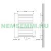 Törölközőszárító radiátor 750 x 800 mm antracit  központi csatlakozással