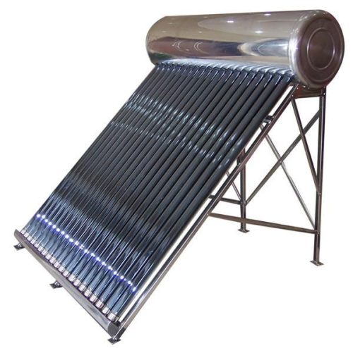 Solar collector with 360-liter pressure-resistant tank, external and internal stainless tank, 36 vacuum tubes, stainless support frame!