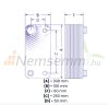 Gáz-folyadék hőcserélő Freon hőcserélő 20 lemezes Ba-26-20-F hűtőközegekhez 0,52m²