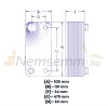 Gáz-folyadék hőcserélő Freon hőcserélő 10 lemezes Ba-68-10-F hűtőközegekhez 0,68m²