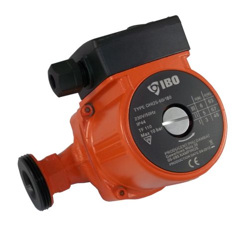 Circulation pump 2 year warranty 25/60/180 manual 3 stages, 46-63-93W with 1½" connector Replacement part for existing solar collector systems