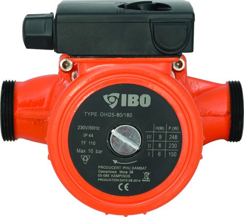 Pump 2 year warranty 25/80/180 manual 3 stages, 145-170-182W with 1½" connector Replacement part for existing solar collector systems