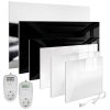 Infrared panel with glass cover in glossy black color with 450W TH10 thermostat 