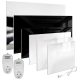 Infrared panel with glass cover in white color with 580W TH12 programmable thermostat 