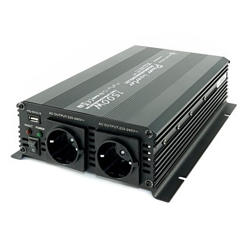 Inverter 230V 1500W feszültség átalakító 322x208x78 mm