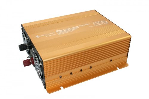 Inverter 24V 2000W feszültség átalakító 392x222x100 mm Power USB 2,1A tiszta szinuszhullámú feszülts