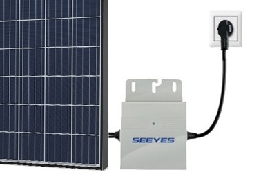 Plug-in inverter 230V 300W - compensates momentary consumption in an isolated system