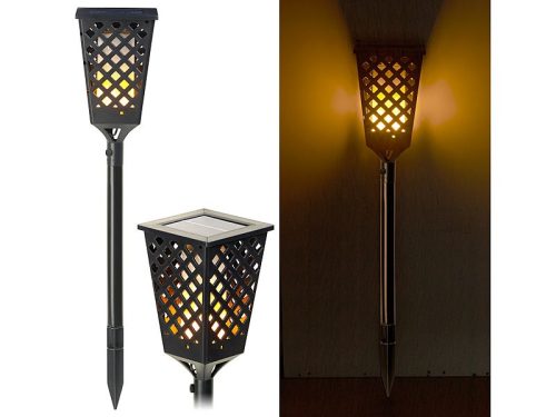 Flame-imitating solar garden lamp with flame effect 51 LED 30 lm flame shape, with built-in battery