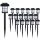 Solar garden lamp that can be inserted into the ground 18-piece cottage-style solar lamp set