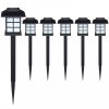 Solar garden lamp that can be inserted into the ground, 6-piece solar lamp set with a cottage look