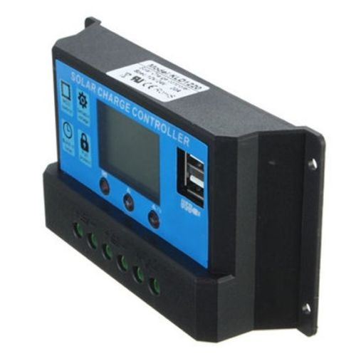 12V 24V 20A Solar panel smart charge controller control automatic switching with LCD display with USB connector