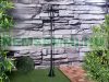 Solar candelabra garden lamp with solar panel 160 cm with built-in battery