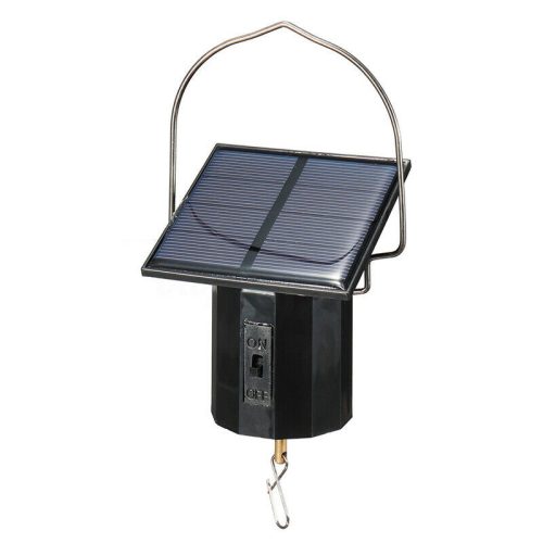 Solar powered hanging camera, suspendable product presentation