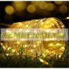 Solar lamp light string led strip 10 meters 100 pcs warm white battery waterproof light rope