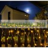 Solar lamp light string led strip 10 meters 100 pcs warm white battery waterproof light rope