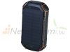 Solar power bank 20000 mA battery phone charger with built-in battery + solar panel + 2 USB 5V + flashlight