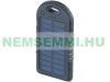 Solar power bank 4000 mA battery phone charger, shock and drop resistant, with built-in battery + solar panel 2 USB 5V